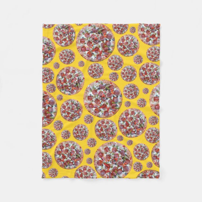 Manta Polar Pizza amarilla (Anverso)