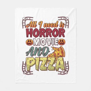 Manta Polar Pizza de Película de Terror Halloween Calabaza Crá