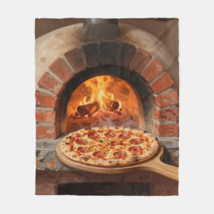 Manta Polar Pizza de Pepperoni a la Leña Rústica Italiana 