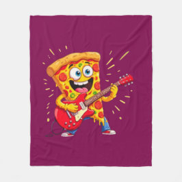 Manta Polar **Pizza Rock ’n’ Roll – Rebanada Divertida Tocando