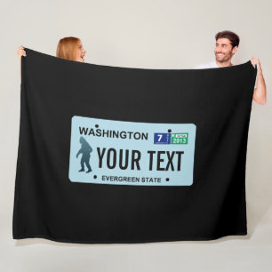Manta Polar Placa de licencia de Washington Sasquatch