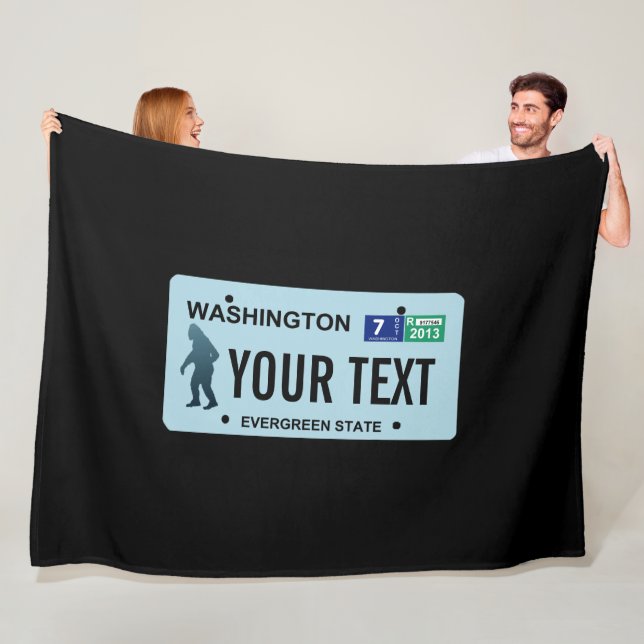 Manta Polar Placa de licencia de Washington Sasquatch (In situ)