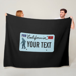 Manta Polar Placa de licencia Sasquatch de California