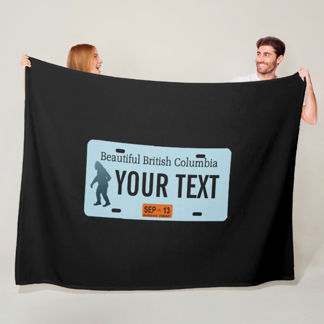 Manta Polar Placa de licencia Sasquatch de Columbia Británica (In situ)