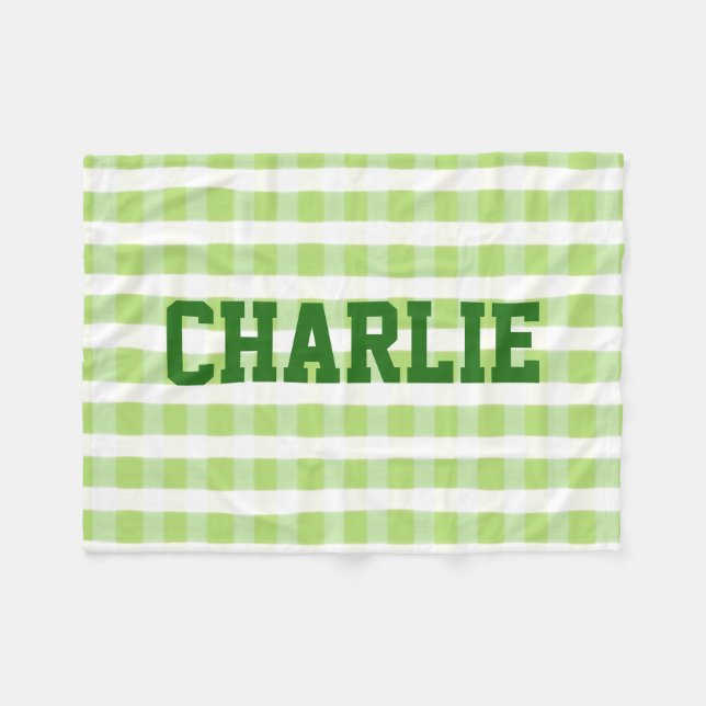 Manta Polar Placa verde y blanca (Frente (Horizontal))