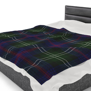 Manta Polar Plaid Clan Sutherland Tartan Green Purple Check