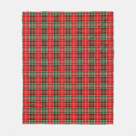 Manta Polar Plaid de Navidad Tradicional