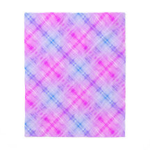 Plaid Fuschia Blue Boho