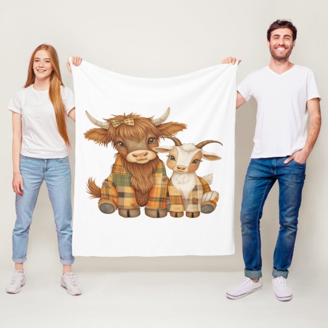 Manta Polar Plaid & Precious Pals (In situ)