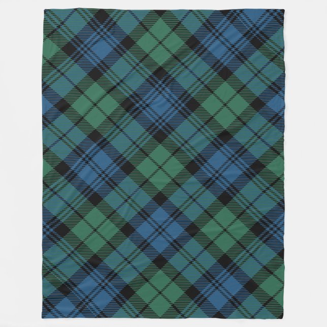Manta Polar Plaid Rustic Green Campbell Tartán (Anverso)