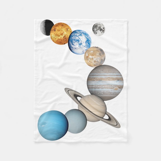 Manta Polar Planetas del sistema solar (intercambiables en col (Anverso)