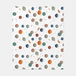 Manta Polar Planetas pintados bebé