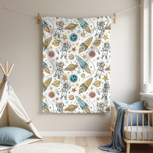 Manta Polar Planetas y estrellas de cohete para recién nacidos