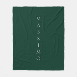 Manta Polar Plano Elegante Casual Verde Oscuro Propio Nombre