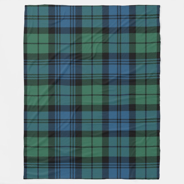 Manta Polar Plant Clan Campbell Tartan Green Blue Black Check (Anverso)