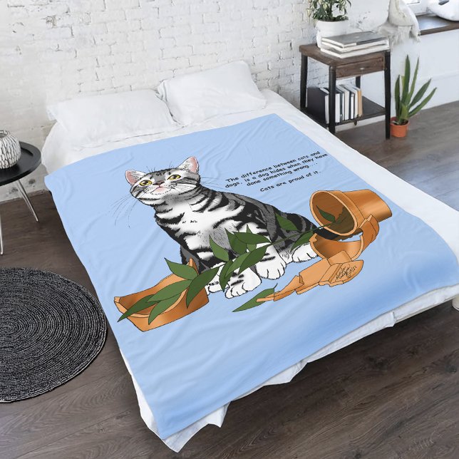 Manta Polar Plant Mischief Cat (Subido por el creador)