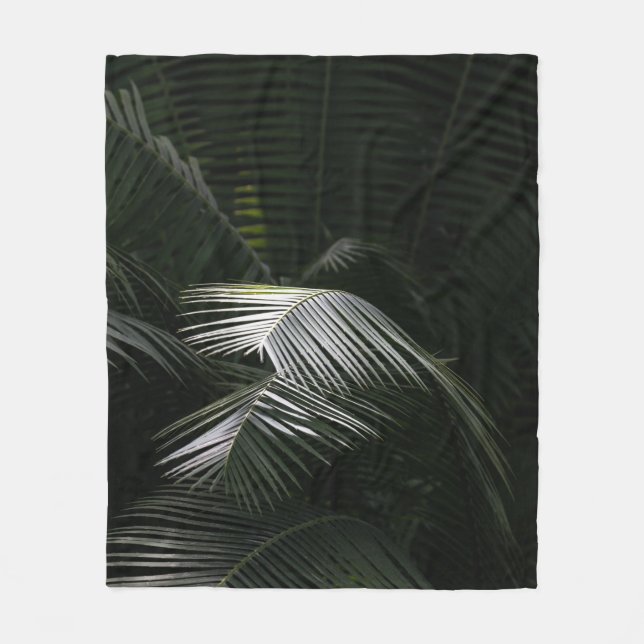 MANTA POLAR PLANTA DE HOJAS VERDE (Anverso)