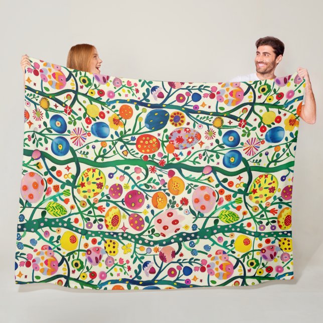 Manta Polar Planta de Huevos de Pascua Floral (In situ)