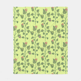 Manta Polar Planta primaveral Cute Verde Amante de la naturale