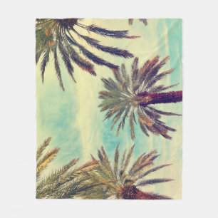 Manta Polar Plantación De Palm Sunny: Oasis Cultivado.