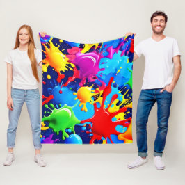 Manta Polar Plantas de pintura vibrantes: una instrucción de c