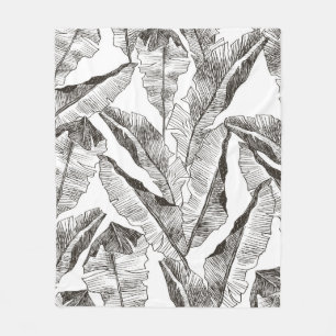 Manta Polar Plantas tropicales con estampado de selva sin cost