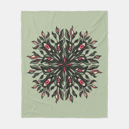 Manta Polar Plantas y ojos de trippy - Botánica psicodélica