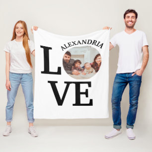 Manta Polar Plantilla de fotografía de amor de Personalizados 