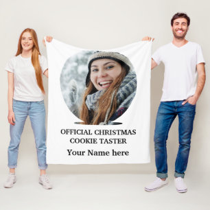 Manta Polar plantilla de fotografía de Navidades modernos pers