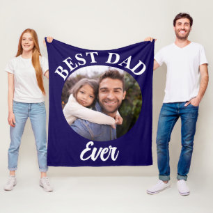 Manta Polar Plantilla de fotografía personalizada de Best Dad