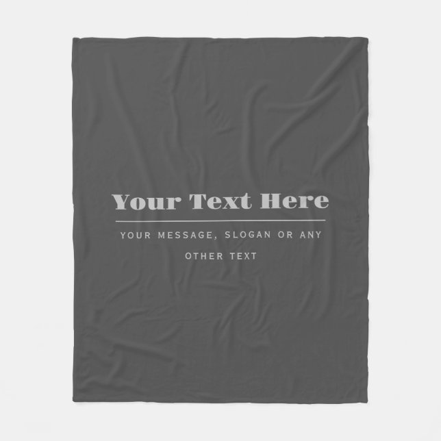 Manta Polar Plantilla de texto retro-moderno editable | Gris o (Anverso)