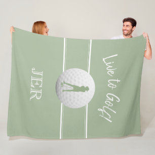 Manta Polar Plantilla personalizable de golf femenino Sage Gre