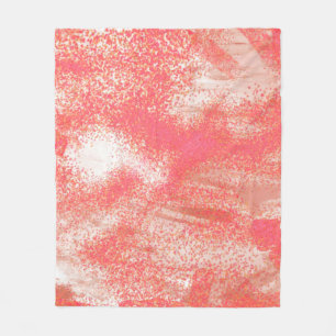 Manta Polar Plata de Coral y Beige