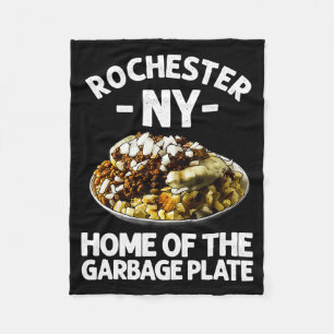 Manta Polar Plato de basura divertido Rochester Ny Regalo geni