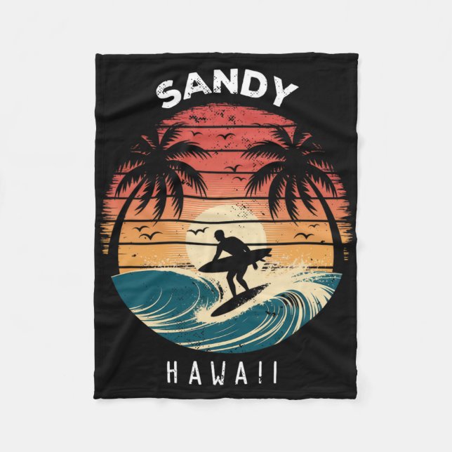 Manta Polar Playa de arena Hawaii tabla de surf olas playa (Anverso)