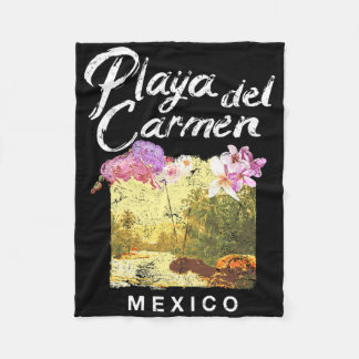 Manta Polar Playa Del Carmen México Vintage Floral T Shirt