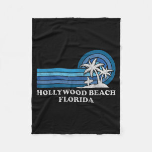 Manta Polar Playa Hollywood Florida Vintage Verano Familiar