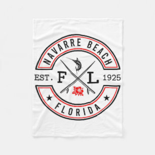 Manta Polar Playa Navarre Florida Fl Surfista Retro Frente a l