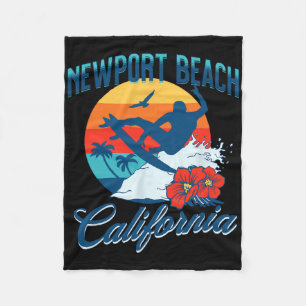 Manta Polar Playa Newport California Surf Verano Vacaciones Vi