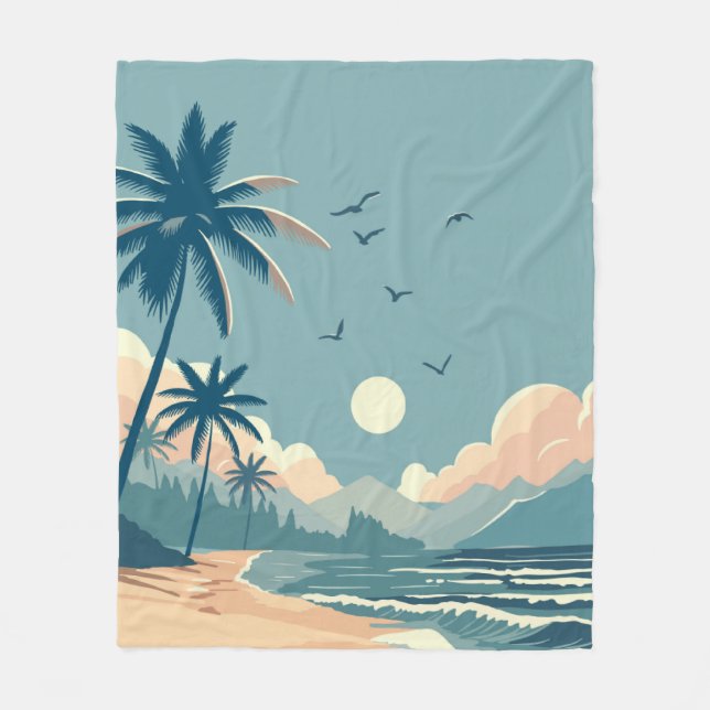 Manta Polar Playa tropical (Anverso)