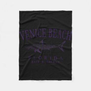 Manta Polar playa venecia florida tiburón vintage ciruela arte