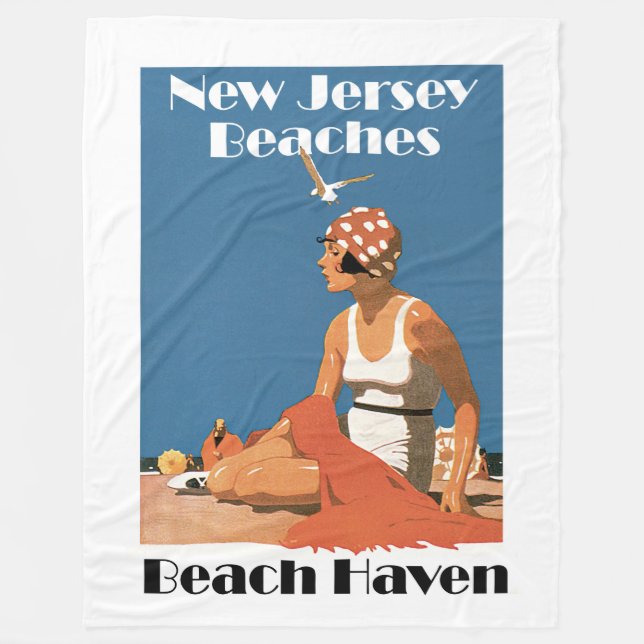 Manta Polar Playas de Nueva Jersey ~ Beach Haven (Anverso)