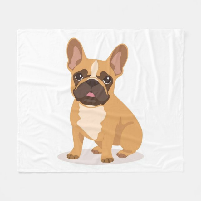 Manta Polar Playful French Bulldog Fleece Blanket Kids Room (Frente (Horizontal))