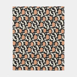 Manta Polar Playful Ghosts and Pumpkins on Black – Halloween R