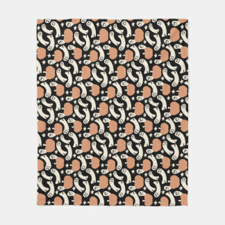 Manta Polar Playful Ghosts and Pumpkins on Black – Halloween R