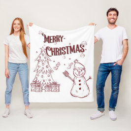 Manta Polar Playful Merry Christmas