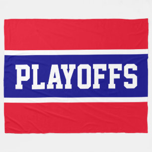 Manta Polar PLAYOFF Bandas azules rojas brillantes