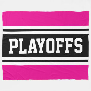 Manta Polar PLAYOFFS Atléticos Rosa Negro Blanco Rayas de Carr