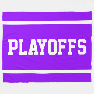 Manta Polar PLAYOFFS Morado Brillante Texto Atlético Blanco Ra