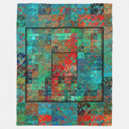 Manta Polar Plazas y calamares de color turquesa y rojo locos